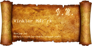 Vinkler Márk névjegykártya