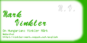 mark vinkler business card